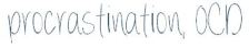 procrastination, OCD