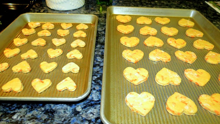 Simple Homemade Organic Dog Treats - Right out of the oven.JPG